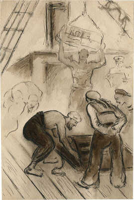 Бехтеев Владимир Георгиевич. Шесть иллюстраций к рассказу Д.А. Лухманова «Соленый ветер»